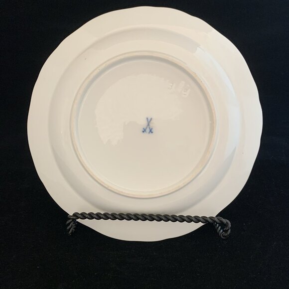 6 Antique Meissen Porcelain Plates 18th Century Hand Painted Floral Rococo 8.25" - Picture 10 of 14